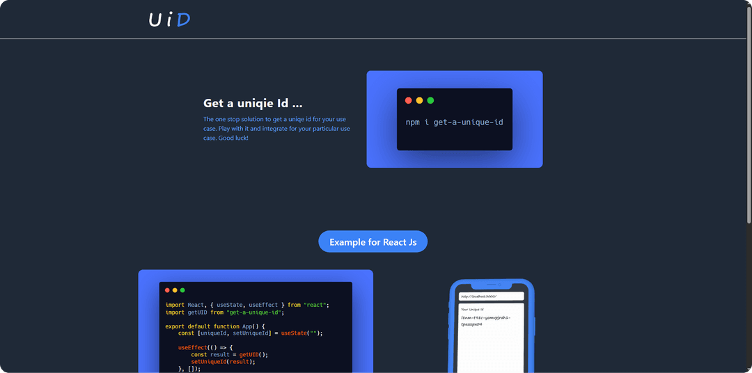 Get Unique ID - NPM Package - thumbnail image