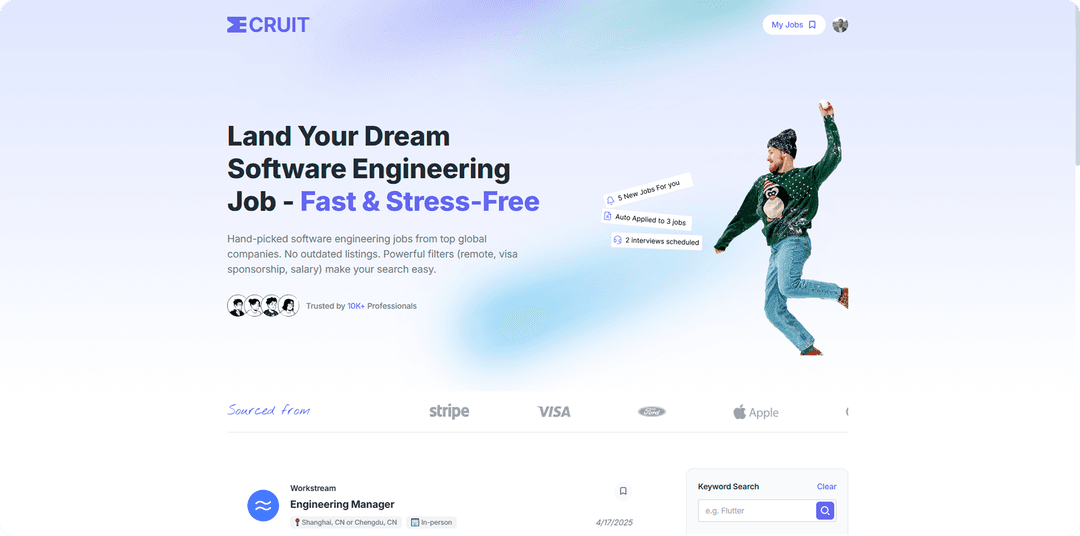 Mecruit - Job board - thumbnail image