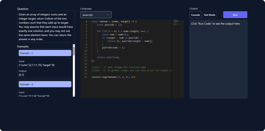 Coding Question | Code Editor | Test Cases - thumbnail image
